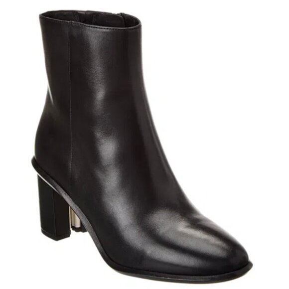 Tory Burch Brooke Stamped Heel Leather Bootie Size 10 New - Picture 1 of 10